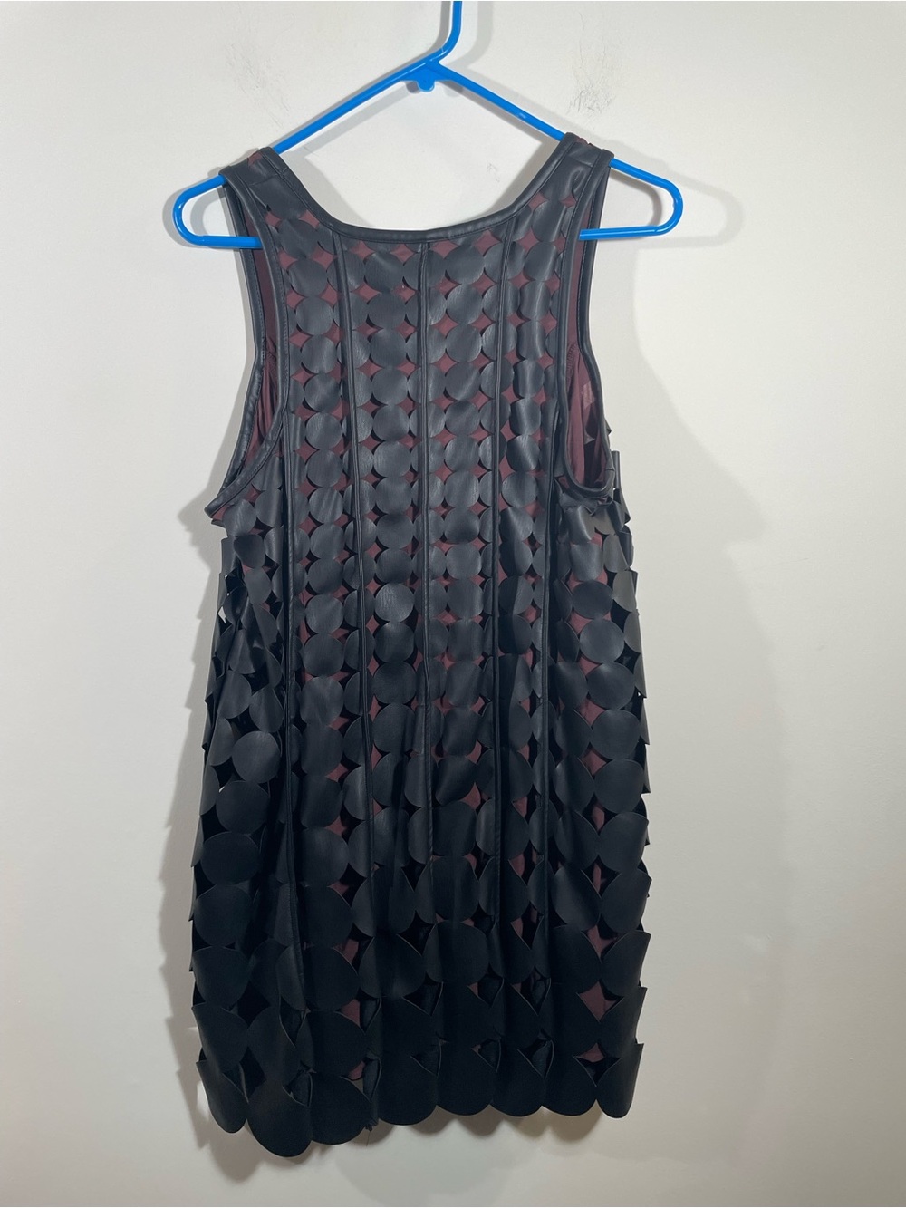 NWT Anthropology Maeve faux leather cutout swing dress S - Picture 5 of 5